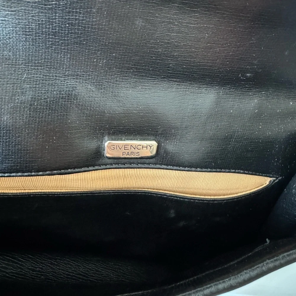 Givenchy 70’s Black Satin Shoulder Bag